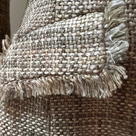 Georgiou Cream/Olive/Gold Tweed Blazer and Shirt Suit, Size 10 - Picture 16 of 16